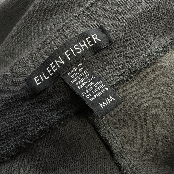Elieen Fisher Gray Washable Stretch Crepe Pants‎ Slim Fit Ankle Pull On Size M - Picture 8 of 9